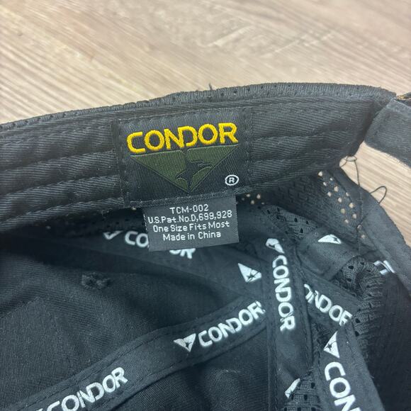 Condor Tactical Mesh Strapback Hat Cap Black Adjustable TCM-002 Hunting Hiking - Picture 12 of 16